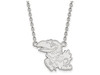 LogoArt SS012UKS-18 Sterling Silver LogoArt University of Kansas Large Pendant w/Necklace