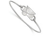 LogoArt SS015BLE-7 Sterling Silver NHL LogoArt St. Louis Blues Small Ctr Wire Bangle