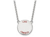 LogoArt SS015CHO-18 Chi Omega Small Enameled Pendant w/Chain 18 Inch Chain.