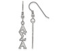Sororities SS004ASI Sterling Silver LogoArt Alpha Sigma Alpha Dangle Medium Earringss