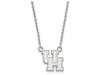 LogoArt SS011UHO-18 Sterling Silver LogoArt University of Houston Small Pendant w/Necklace