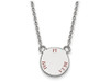 LogoArt SS014PBP-18 Pi Beta Phi Extra Small Enameled Pendant w/Chain 18 Inch Chain.