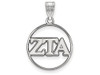 Sororities SS011ZTA Sterling Silver LogoArt Zeta Tau Alpha Small Circ