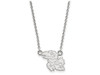 LogoArt SS011UKS-18 Sterling Silver LogoArt University of Kansas Small Pendant w/Necklace