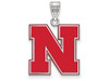 LogoArt SS092UNE Sterling Silver LogoArt University of Nebraska Large Enamel Pendant
