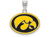 LogoArt SS086UIA Sterling Silver LogoArt University of Iowa Medium Enamel Pendant