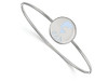 LogoArt SS048DDD-7 Sterling Silver LogoArt Delta Delta Delta Enameled Slip-on Bangle