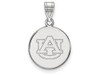 LogoArt SS039AU Sterling Silver LogoArt Auburn University Medium Disc Pendant