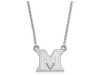 LogoArt SS011MU-18 Sterling Silver LogoArt Miami University Small Pendant w/Necklace