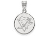 LogoArt SS034PEN Pittsburgh Penguins Medium (5/8 Inch) Disc Pendant (Sterling Sliver)
