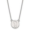 LogoArt SS049UNC-18 North Carolina Small (1/2 Inch) Pendant w/ Necklace (Sterling Silver).