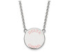 LogoArt SS015DG-18 Sterling Silver LogoArt Delta Gamma Small Enl Pend w/Necklace