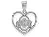 LogoArt SS017OSU Sterling Silver LogoArt Ohio State University Pendant in Heart
