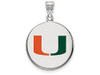 LogoArt SS042UMF Miami Large (3/4 Inch) Enamel Disc Pendant (Sterling Sliver)