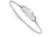 LogoArt SS019PEN-7 Sterling Silver NHL LogoArt Pittsburgh Penguins Small Ctr Wire Bangle