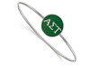 LogoArt SS024ALS-7 Sterling Silver Alpha Sigma Tau Enameled Slip-on Bangle.
