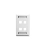 ICC IC107S04-WH Faceplate- Id- 1-Gang- 4-Port- White.