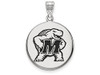 LogoArt SS034UMD Maryland Large (3/4 Inch) Enamel Disc Pendant (Sterling Sliver)