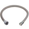 T&S Brass BBF120AF Brass Craft 3/8-Inch Flare by 1/2-Inch FIP by 20-Inch Brass Craft Faucet Connector, White