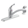 CSI 67430 Moen Chateau Single Handle Kitchen Faucet with Protege Side Spray, Chrome