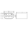 RHEEM 173058 Protech 662766278187 45/3/440 Dual Oval Capacitor