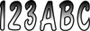 HARD LETTER-NUMBER KIT WHT-BLK HARDLINE WHBKG200
