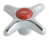 Chicago Faucets C204CWJKCP  2-1/2" Cross Handle, Eight-Point Tapered Broach.