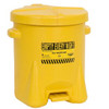 Eagle Manufacturing Co. B214619 Eagle Oily Waste Polyethylene Safety Can with Foot Lever, 6 Gallon Capacity, Yellow