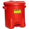 Eagle Manufacturing Co. B214616 Eagle Oily Waste Polyethylene Safety Can with Foot Lever, 6 Gallon Capacity, Red