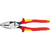 KNIPEX® 09 08 240 SBA High Leverage Combo Pliers Lineman NE Head 1000V Insulated 9-1/2" OAL