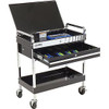 Sunex B788166 8013BK Service Cart with Locking Top and Drawer, Black