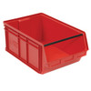 QUANTUM STORAGE SYSTEMS 613120RD Quantum Magnum Plastic Stackable Storage Bin QMS743 18-3/8 x 29 x 11-7/8 Red