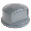 Rubbermaid 498306 Brute¨ Dome Trash Can Lid For Brute¨ 55-gallon Containers, Gray, 27.2x14.5 In.