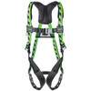 North Safety 436837 Miller AirCore & #8482 Harness, Tongue Buckle, Green,