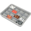 QUANTUM STORAGE SYSTEMS 334105GY Dividable Grid Container 22-1/2-Inch Long by 17-1/2-Inch Wide by 3-Inch High, Gray, 6-Pack