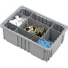 QUANTUM STORAGE SYSTEMS 334103GY DG93060GY Dividable Grid Container 22-1/2-Inch Long by 17-1/2-Inch Wide by 6-Inch High, Gray, 3-Pack