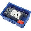 QUANTUM STORAGE SYSTEMS 334103BL Dividable Grid Container 16-1/2-Inch Long by 10-7/8-Inch Wide by 6-Inch High, Blue, 8-Pack