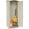 Rubbermaid 269937 Outdoor Vertical Storage Shed, Plastic, 17 cu. ft., 2 ft. x 2 ft., Olive/Sandstone ()