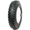 Marathon Industries B639928 Marathon 4.80/4.00-8" Flat Free Wheelbarrow Tire on Wheel, 6" Centered Hub, 5/8" Ball Bearings, Knobby Tread