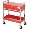 Sunex B643114 Service Cart with Locking Top and Locking Drawer- Red