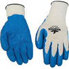 Mcr Safety B309187 Memphis Glove FlexTuff Cotton/Polyester Shell Men's Gloves with Latex Dipped Palm and Fingertips, Blue/White, X-Large, 12-Pair (Pack of 12)