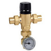 CALEFFI 265787 Mixing Cal 3-Way Thermo Mixing Valve with checks, Low-Lead Brass with Adaptor by.