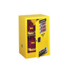 Justrite 440127 Sure-Grip EX 12 Gallon, 35" H x 23-1/4" W x 18" D, 1 Door, 1 Shelf , Self-Close Yellow Compact Flammable Storage Cabinet