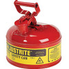 Justrite 420200 & #174 Safety Can Type I - One Gallon Galvanized Steel, Red,