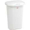Rubbermaid 261587WH & #174 Liner Lock & #153 Spring Top & #153 Wastebasket 5l58 52 Qt, White