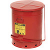 Justrite 138654RD 21 Gallon Oily Waste Can With Foot Lever, Red MFG JUS0