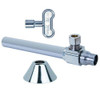 T&S Brass KTSCS40BX C BrassCraft 1/2" Nom Sweat Inlet x 3/8" O.D Comp Outlet 1/4-Turn Angle Ball Valve with 5" Extension Tube and Bell Flange