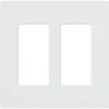 LUTRON ELECTRONICS B761111 Lutron Claro & #174 Wallplate, 2 Gang, Gloss White