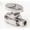 T&S Brass BOR12XC Brasscraft Straight Stop 1/2 inch Fip x 3/8 inch Comp Lead Free - 221018Lf,