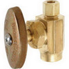 T&S Brass R04X R BrassCraft R04X Sweat x Compression 125 psi Rough Brass Straight Supply Stop, 1/2" x 1/4" OD